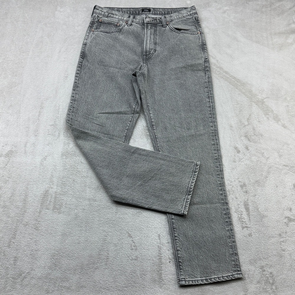 Express Loose Stretch Jeans Mens 30x32 Grey Straight Leg Denim Baggy Y2K
